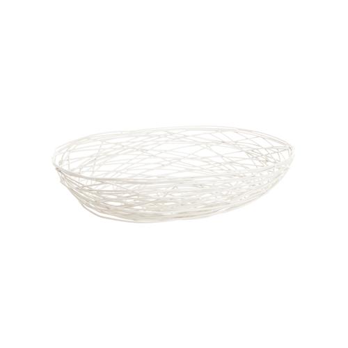 Visuel 1 du produit Corbeille filaire en métal blanc - 29 x 18 x 6 cm