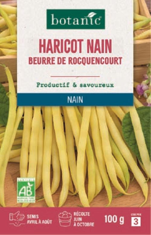 Visuel 1 du produit Graines de haricot nain mangetout de Rocquencourt bio série 2 botanic® - graines à semer
