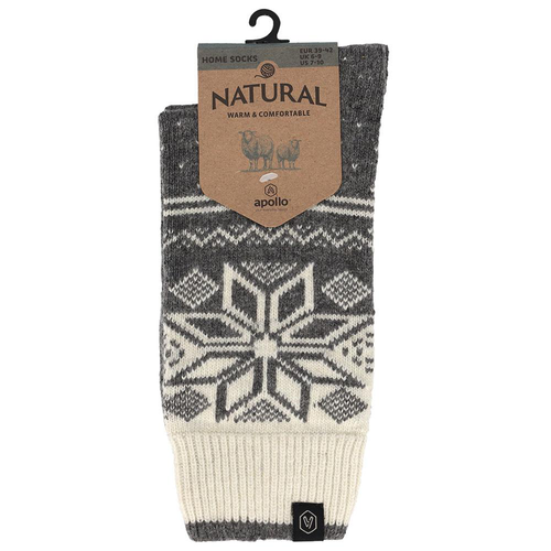 Visuel 2 du produit Chaussettes d'intérieur en laine à motif étoile Apollo - taille unique