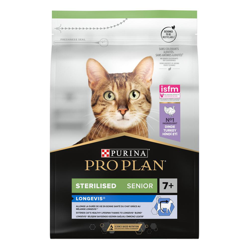Visuel 2 du produit Croquette pour chat adulte stérilisé de plus de 7 ans Pro Plan - 3 kg