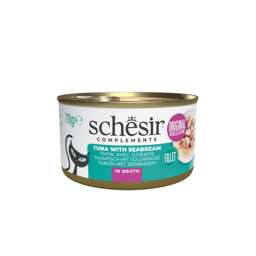 Visuel 1 du produit Alimentation humide bouillon pour chat thon dorade Schesir - 70 g