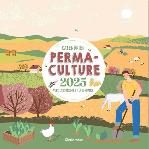 Visuel 1 du produit Calendrier mural "Permaculture 2025" aux Éditions Rustica