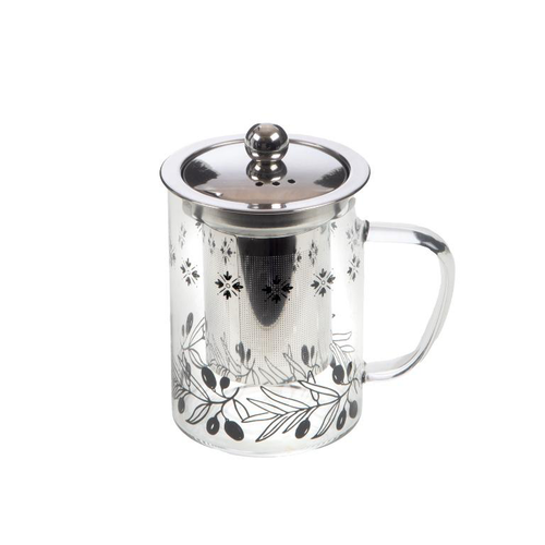 Visuel 1 du produit Verre pour le thé Tea For One Olivia coloris transparent en verre - 9 x 13,5 x 12 cm