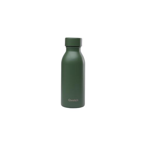 Visuel 1 du produit Bouteille isotherme en inox recyclé Qwetch Icon Matt kaki - 350 ml