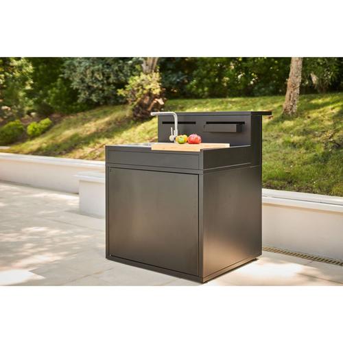 Visuel 5 du produit Support évier fermé en acier noir forme comptoir de bar Forge Adour - 90 x 97,2 x 112,5 cm