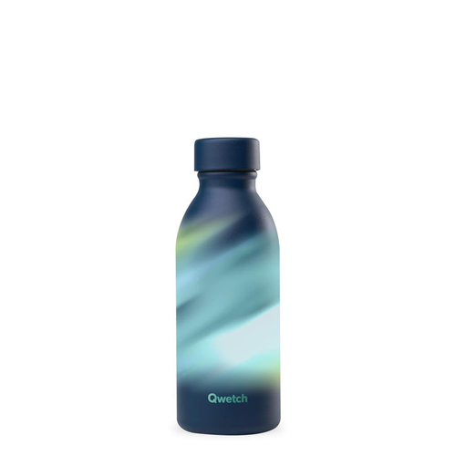 Visuel 1 du produit Bouteille isotherme icon Aura coloris bleu en inox Qwetch - 500 ml