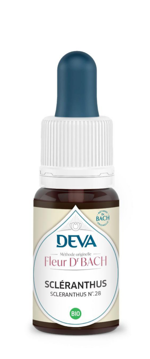 Visuel 1 du produit Complément alimentaire fleur de Bach scleranthus bio Deva - 15 ml