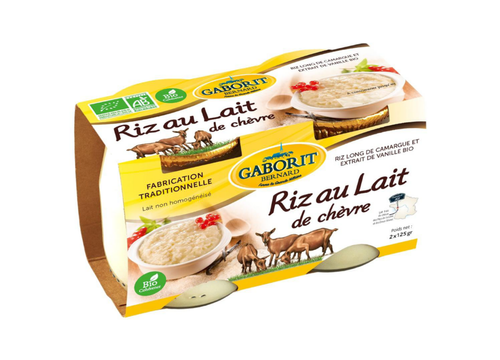 Visuel 1 du produit Riz au lait de chèvre bio Gaborit - 2 x 125 g