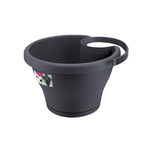 Visuel 1 du produit Pot gouttière coloris anthracite Elho Corsica 3 L - L 27 cm x H 15,1 cm