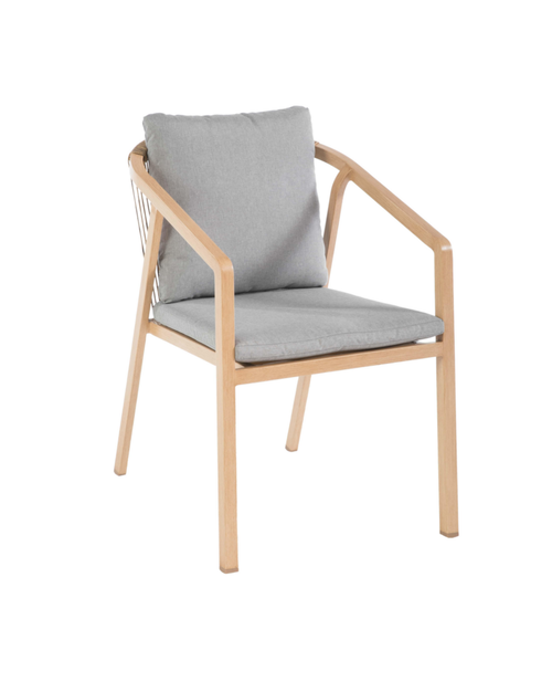 Visuel 1 du produit Fauteuil Kentia coloris gris en aluminium - 67 x 56 x 80 cm