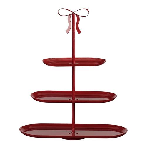 Visuel 1 du produit Serviteur 3 niveaux en fer brun Grazia - 48 x 20 x 55 cm