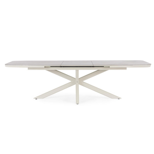 Visuel 2 du produit Table extensible en aluminium et pierre sintérisée Bizzotto Pascal Pélican