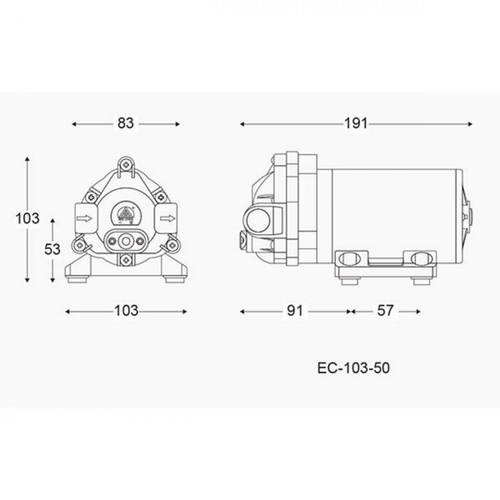 Visuel 3 du produit Pompe booster pour osmoseur, 50GPD - PRIME AQUATIC
