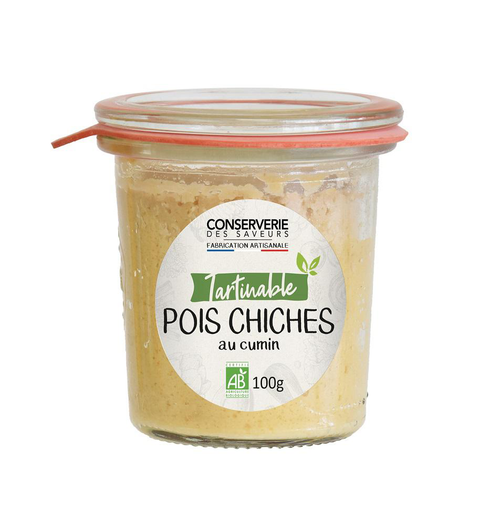 Visuel 1 du produit Tartinable de pois chiches au cumin bio Conserverie des saveurs - 100 g