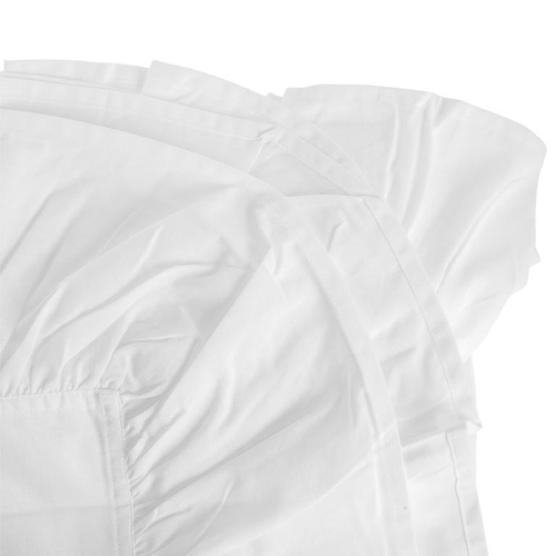 Visuel 2 du produit Nappe à volants blanche en coton - 250 x 150 cm