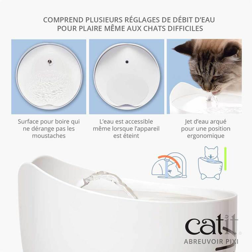 Visuel 3 du produit Fontaine à eau pour chat Catit Pixi - 2,5 L