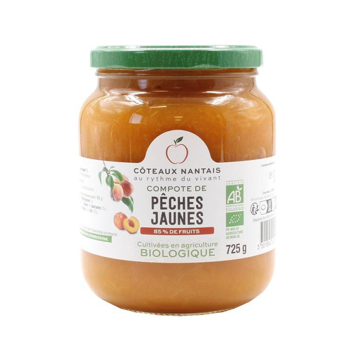 Visuel 1 du produit La Compote de Pêches Jaunes pot en verre 725g