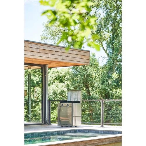 Visuel 4 du produit Plancha à gaz en inox et fonte émaillée Forge Adour Modern G 60 - 65,5 x 57,3 x 23,8 cm