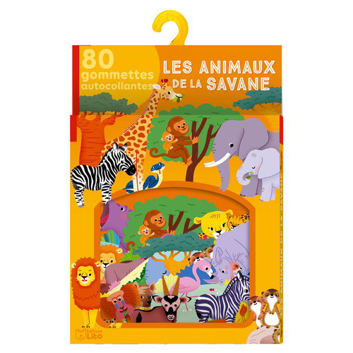Visuel 1 du produit Lot de gommettes "Les animaux de la savane", Ed LITO