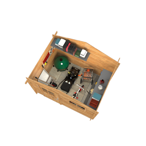 Visuel 4 du produit Abri de jardin naturel White Wood Rimini - 4.3 m² / 19 mm