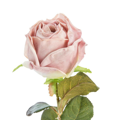 Visuel 2 du produit Fleur artificielle en papier tige de rose coloris blanc - H 44 cm