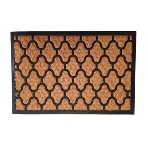Visuel 1 du produit Tapis grattoir en coco tissé et maille caoutchouc coloris beige pour extérieur E/C Sweetsol - 40 x 60 cm