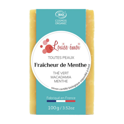 Visuel 1 du produit Savon solide "Fraîcheur de menthe" huile de macadamia menthe et thé vert - 100g