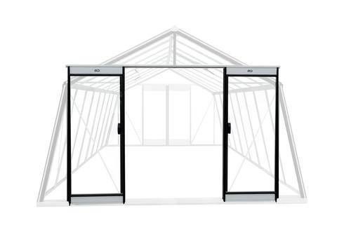 Visuel 1 du produit Porte supplémentaire laquée noire pour serre ACD - 185,2 x 70,8 cm