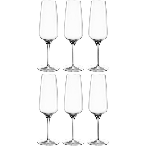 Visuel 1 du produit Coffret 6 flûtes en verre transparent Cesti - 240 ml