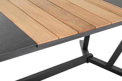 Visuel 3 du produit Table extensible en aluminium et céramique noir Sedum - 180/240 x 100 x 76 cm