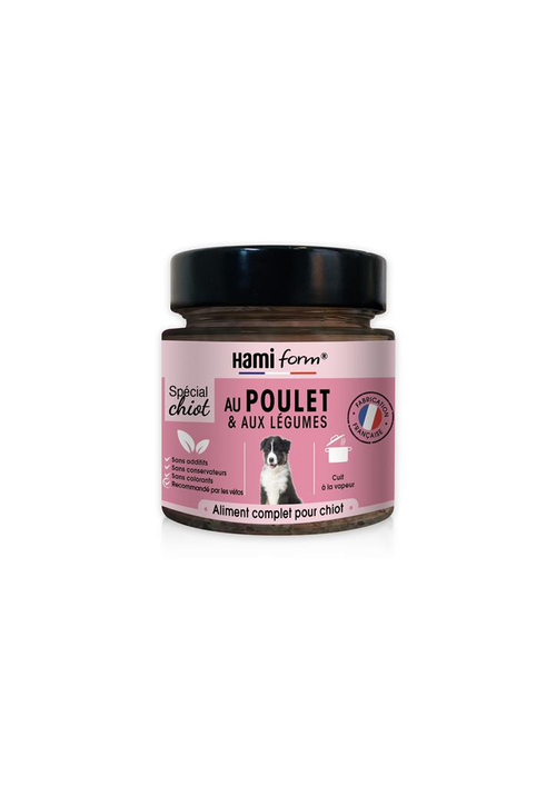 Visuel 1 du produit Pâtée pour chien "Les cuisinés" Hamiform spécial chiot au poulet & aux légumes - 250 g
