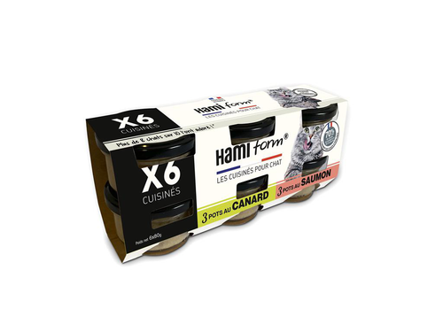 Visuel 1 du produit Aliment pour chat x 6 Hamiform Recettes de la mer et du terroir – 6 x 80 g
