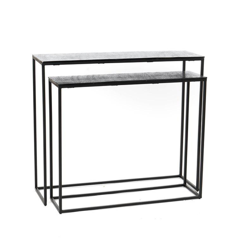 Visuel 1 du produit Console en aluminium noir irisé Taille 2 - 100 x 30 x 85 cm