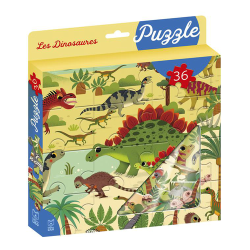 Visuel 1 du produit Ma boîte à puzzle 36 pièces “Les dinosaures” Editions Lito