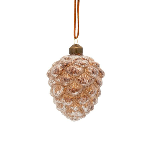 Visuel 4 du produit Pomme de pin verre longue Mikana coloris marron - Ø 8 cm