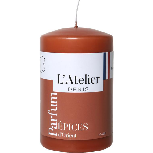 Visuel 1 du produit Bougie cylindrique taille S Terracotta parfum épices L’Atelier de Denis - Ø 6,8 x H 11 cm