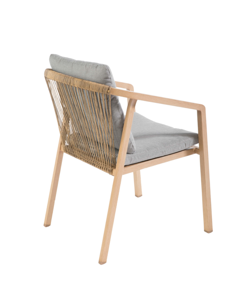 Visuel 2 du produit Fauteuil Kentia coloris gris en aluminium - 67 x 56 x 80 cm
