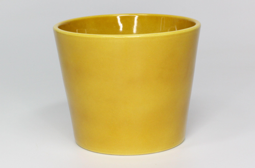 Visuel 1 du produit Cache-pot en céramique miel Fresh M17 - Ø 17,5 x H 16 cm