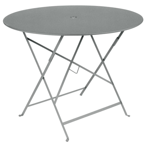 Visuel 1 du produit Table pliante Bistro coloris gris en acier Fermob - Ø 96 x 74 cm