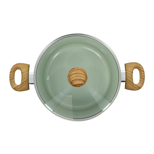 Visuel 3 du produit Faitout Menastyl Colorama induction céladon en aluminium recyclé - Ø 24 cm