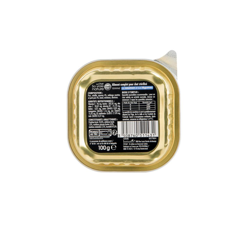 Visuel 3 du produit Terrine pour chat stérilisé au saumon et légumes Sa vraie nature - 100 g
