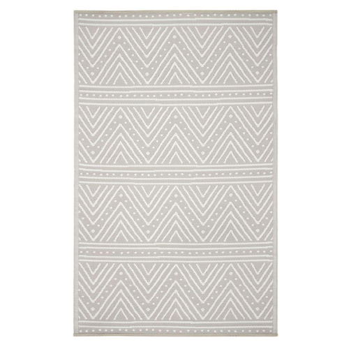 Visuel 2 du produit Tapis coloris gris en polypropylène recyclé - 90 x 150 cm