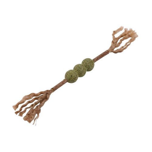 Visuel 1 du produit Jouet pour chat matatabi bâton 3 boules à plumes 12x2x2 cm