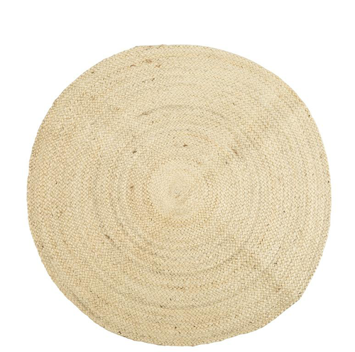 Visuel 1 du produit Tapis rond osier blanchi coloris marron en jute - Ø 100 cm