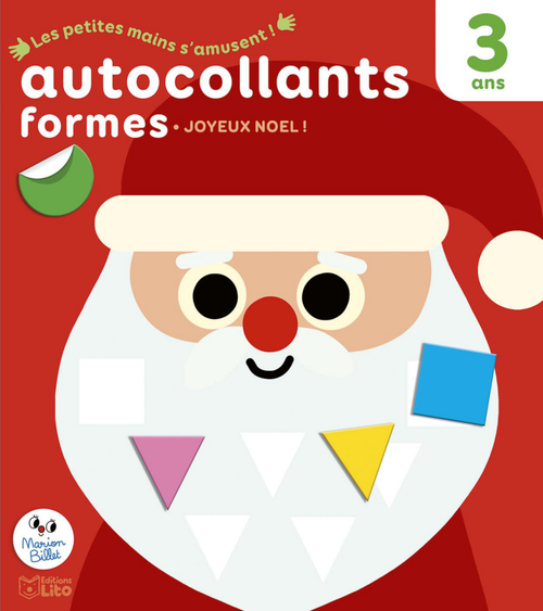 Visuel 1 du produit Livre d’autocollants "Joyeux Noël" aux Éditions Lito collection Les petites mains s’amusent 3 ans