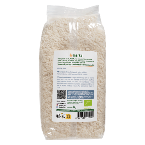 Visuel 2 du produit Riz long blanc bio Markal - 1 kg