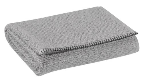Visuel 1 du produit Serviette invité en coton coloris gris perle Vivaraise Bora - 50 x 30 cm
