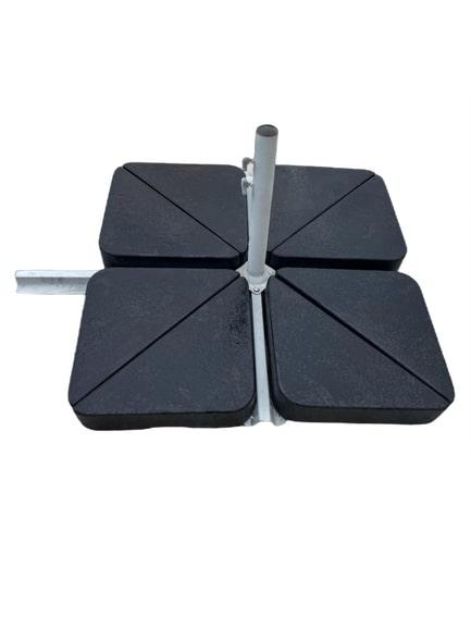 Visuel 2 du produit Dalle de parasol triangulaire coloris gris en ardoise - 25 kg