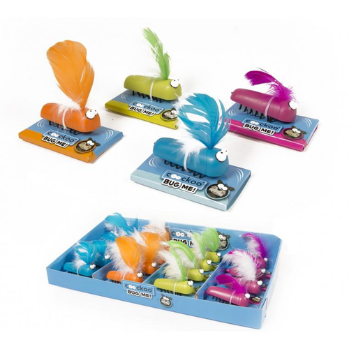 Visuel 1 du produit Jouet interactif pour chat coloris multicolore insecte rampant avec plumes Europet Bug-me