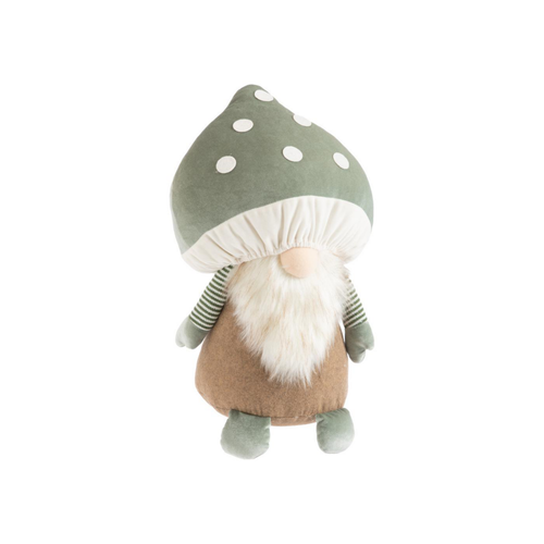 Visuel 1 du produit Gnome marron avec chapeau champignon vert grand modèle - 58 cm